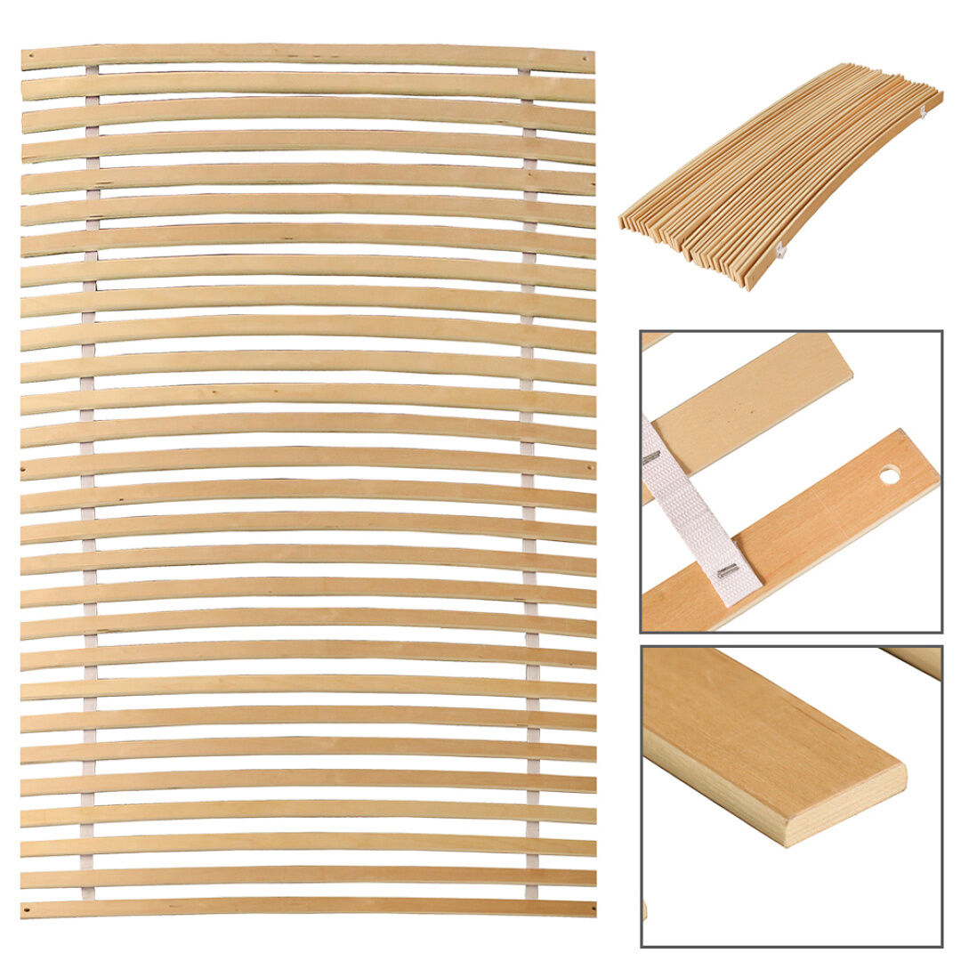 2x Sommier flexible - 90x200 - Lattes en bois - Sommier à lattes - ...