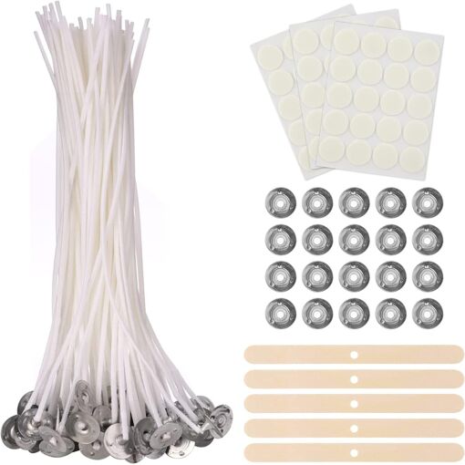 Mevronisshop-100 Pièces Meche Bougie, 15cm Mèche Pour Bougie, Coton...