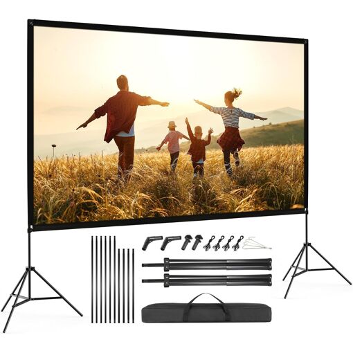 MEVRONISSHOP-100"" Écran Videoprojecteur, 4K HD 16: 9 Pliable Ecran...