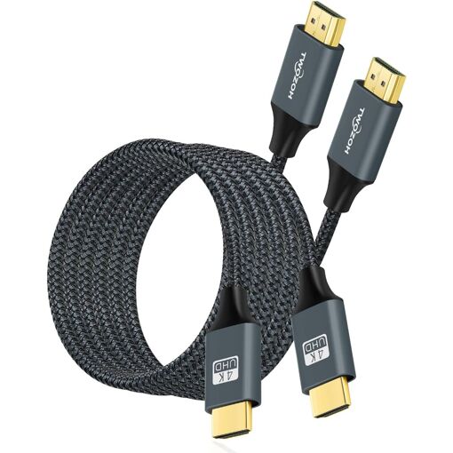 MEVRONISSHOP-Câbles HDMI 4K 3M Lot de 2, Nylon tressé HDMI vers HDM...