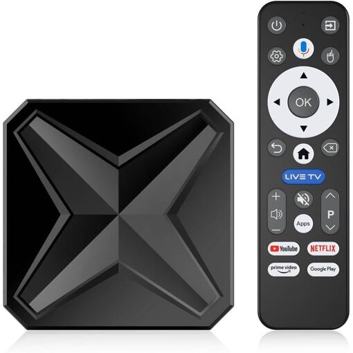 MEVRONISSHOP-Plusefell Android 14 TV Box, Boitier Android TV 8k Ult...