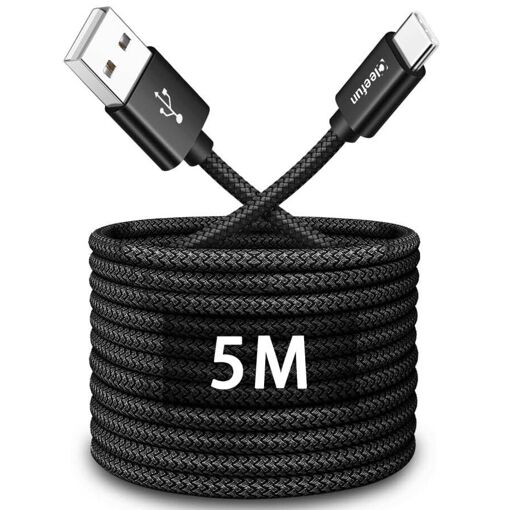 MEVRONISSHOP-Cable USB C 5M, Résistant USB 2.0 Câble USB A vers USB...