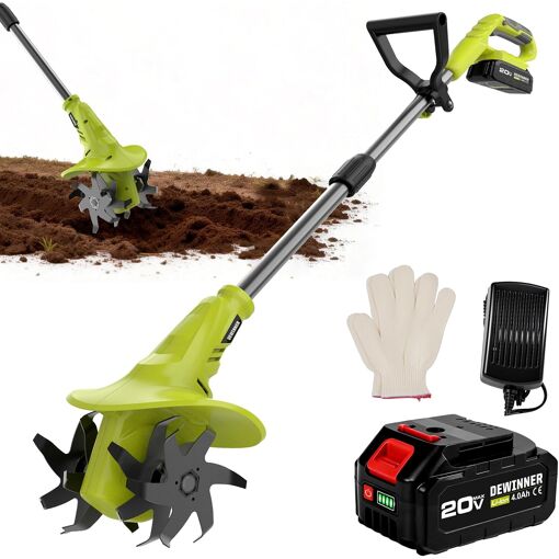 MEVRONISSHOP-Motobineuse Électrique, 20V Bineuse sans Fil avec Poig...