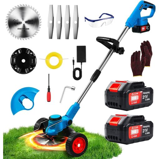 MEVRONISSHOP-Debroussailleuse Electrique 21V Coupe Bordure sans Fil...