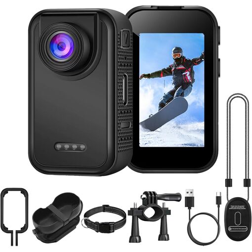 Mevronisshop-Mini Caméra Sport Ultralégère 1080p,Camera Chat Collie...