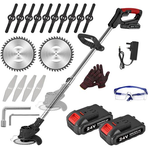 MEVRONISSHOP-Débroussailleuse Électrique sans Fil 24V, Coupe Bordur...