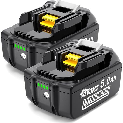 MEVRONISSHOP-Batteries pour Makita 18V Batterie: 2-pièces 5,0 Ah Li...