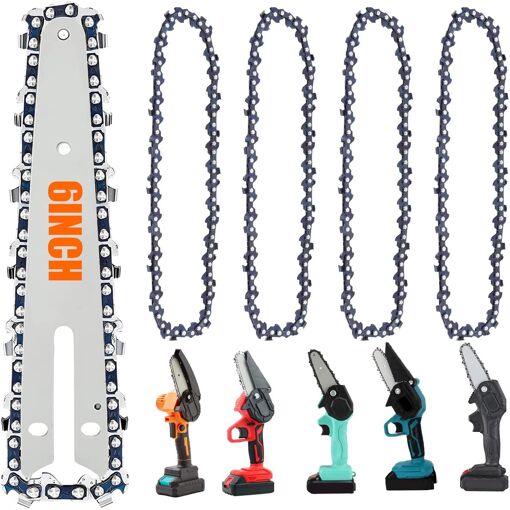MEVRONISSHOP-Chaine Tronconneuse, 4 Pièces Chaîne Tronçonneuse 6"" ...