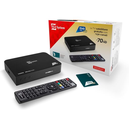 MEVRONISSHOP-Décodeur Satellite TS9019HEVC, Carte à Puce Tivùsat Cl...