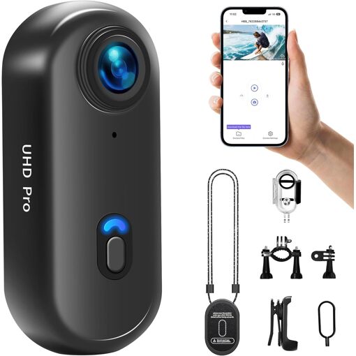 Mevronisshop-Mini Caméra Sport 4k Wifi, 360° Camera Vlog, Caméra D'...