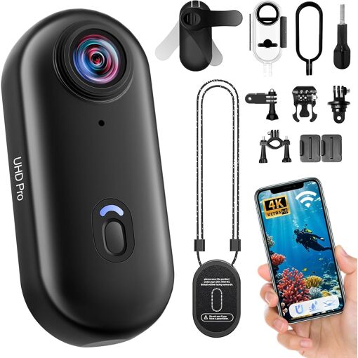 Mevronisshop-Caméra Sport 4k, Camera Action Wifi 120°, Minicaméra S...