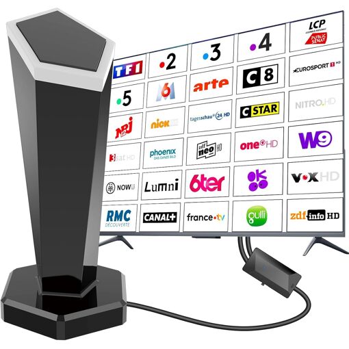 MEVRONISSHOP-Antenne TV Intérieure Puissante TNT,460+KM Antenne TNT...