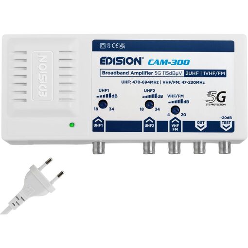 MEVRONISSHOP-EDISION CAM-300 Amplificateur Antenne TV TNT Centrale ...
