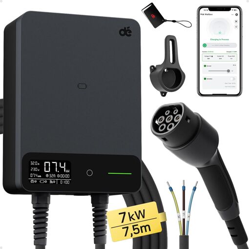 Mevronisshop-Borne De Recharge Véhicules Électrique 7kw App 7,5m, 6...