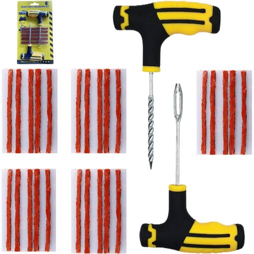 Mevronisshop-Kit De Réparation Crevaison Voiture, Kit Meche Pneu Vo...