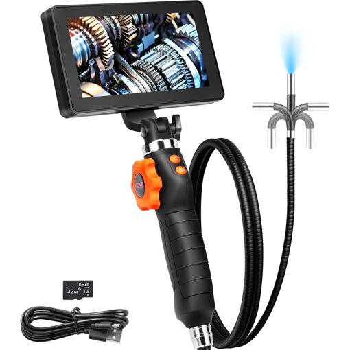 MEVRONISSHOP-Endoscope Articulé Bidirectionnel 180° Caméra Endoscop...