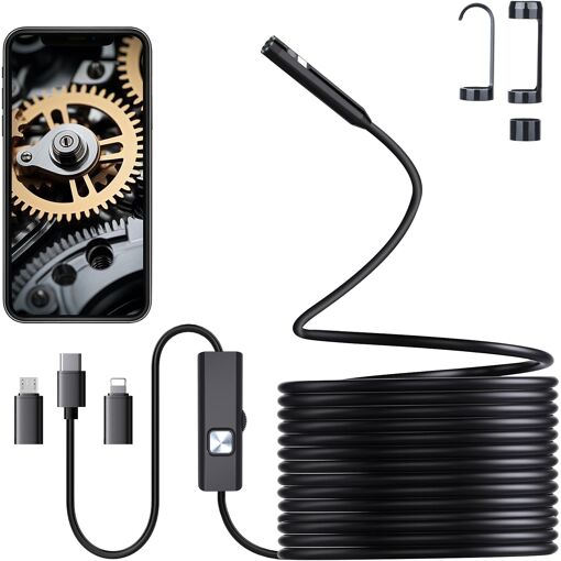 MEVRONISSHOP-Caméra Endoscopique,1920HD Endoscope Camera,avec 8 Lum...