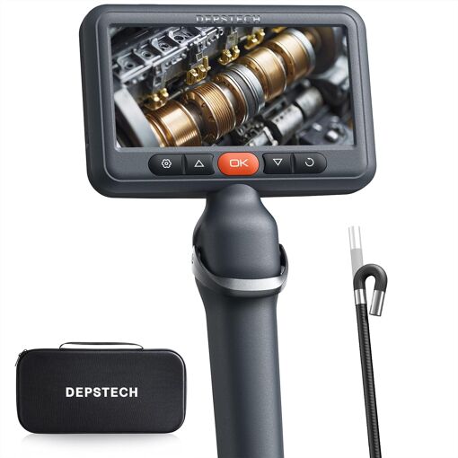 MEVRONISSHOP-Endoscope 210° Bidirectionnelle Camera Endoscopique 5"...
