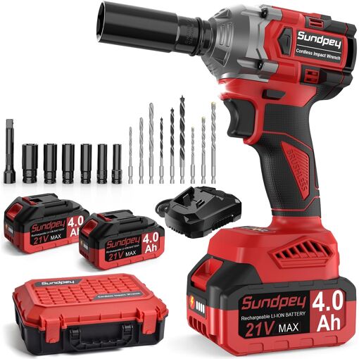 MEVRONISSHOP-Cle a Choc Sans Fil Brushless 650Nm, 21V Cle a Choc av...
