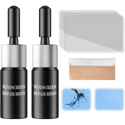 Mevronisshop-8 Pièces Kit Reparation Pare Brise Kit De Réparation D...