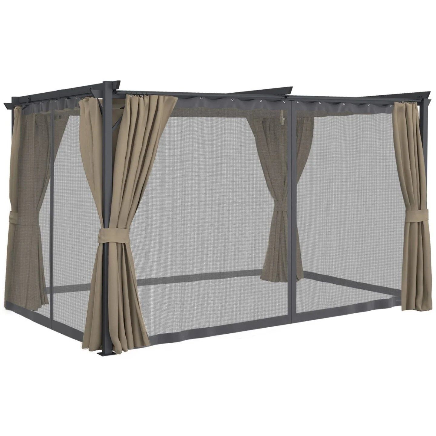 Pergola Édition Intégrale Moustiquaire Toit Rétractable 3x4 M Et 4 ...