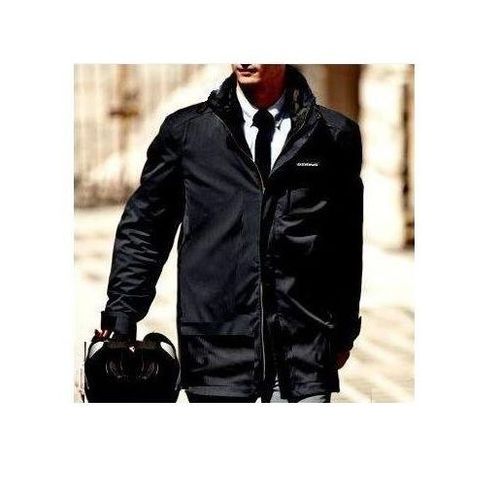 Grand Blouson Special Protection Biker Motard Parka Bering Caban Surveste Bering Noir Special Renfort Dos Cabochons Epaules Coudes Doublure Amovible Chaude Hiver A Moto Scooter 2 Roues Voyageur