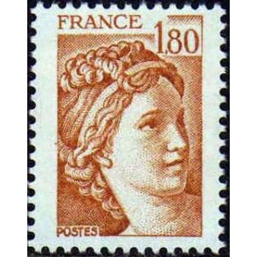 Timbre France 1979 , Oblitéré - Sabine 1.80 - Yt2061