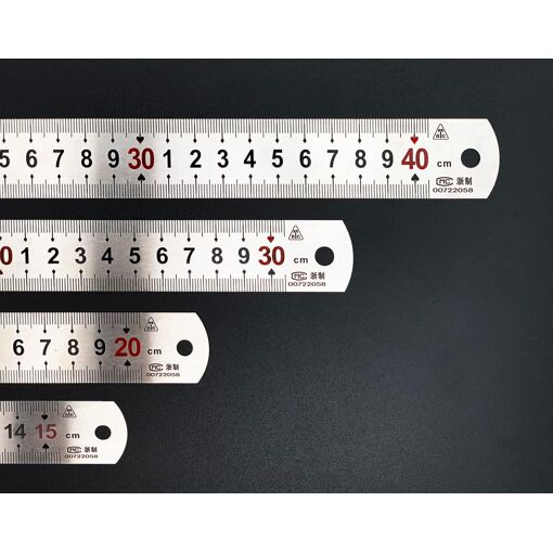 Kalanka-Lot De 4 Acier Inoxydable Règle 40cm, 30cm, 20cm, 15cm Règl...