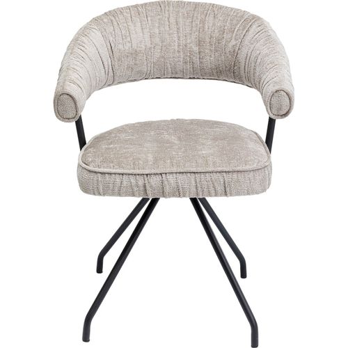 Chaise Avec Accoudoirs Pivotante Arabella Grise Kare Design