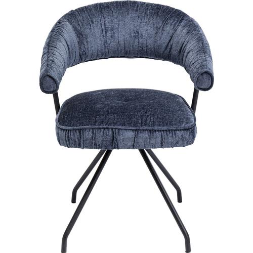 Chaise Avec Accoudoirs Pivotante Arabella Bleue Kare Design