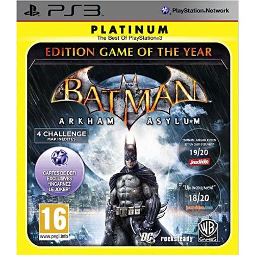 Batman Arkham Asylum Platinum Edition Game Of The Year (Ps3) [Fr]