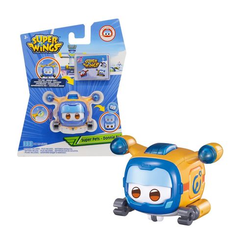 Super Wings Jouets Pour Garçon Fille De 3 4 5 6 7 8 9 Ans Donnie Super Pet Avec Expressions Faciales Lég Res - Cadeau Interchangeable - Jaune
