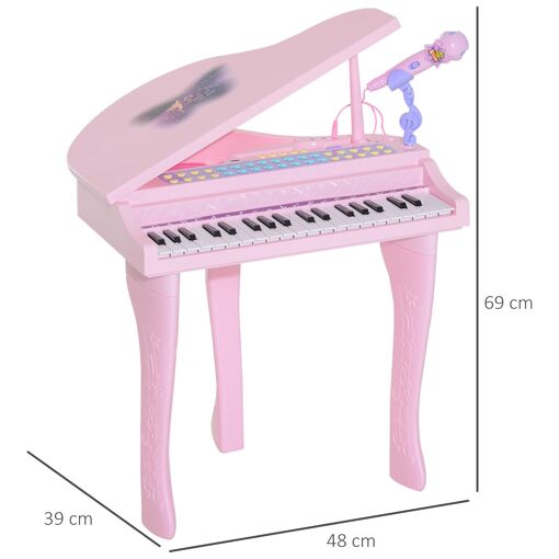 Homcom Piano � queue �lectronique 37 touches multifonctions avec micro haut... - 5