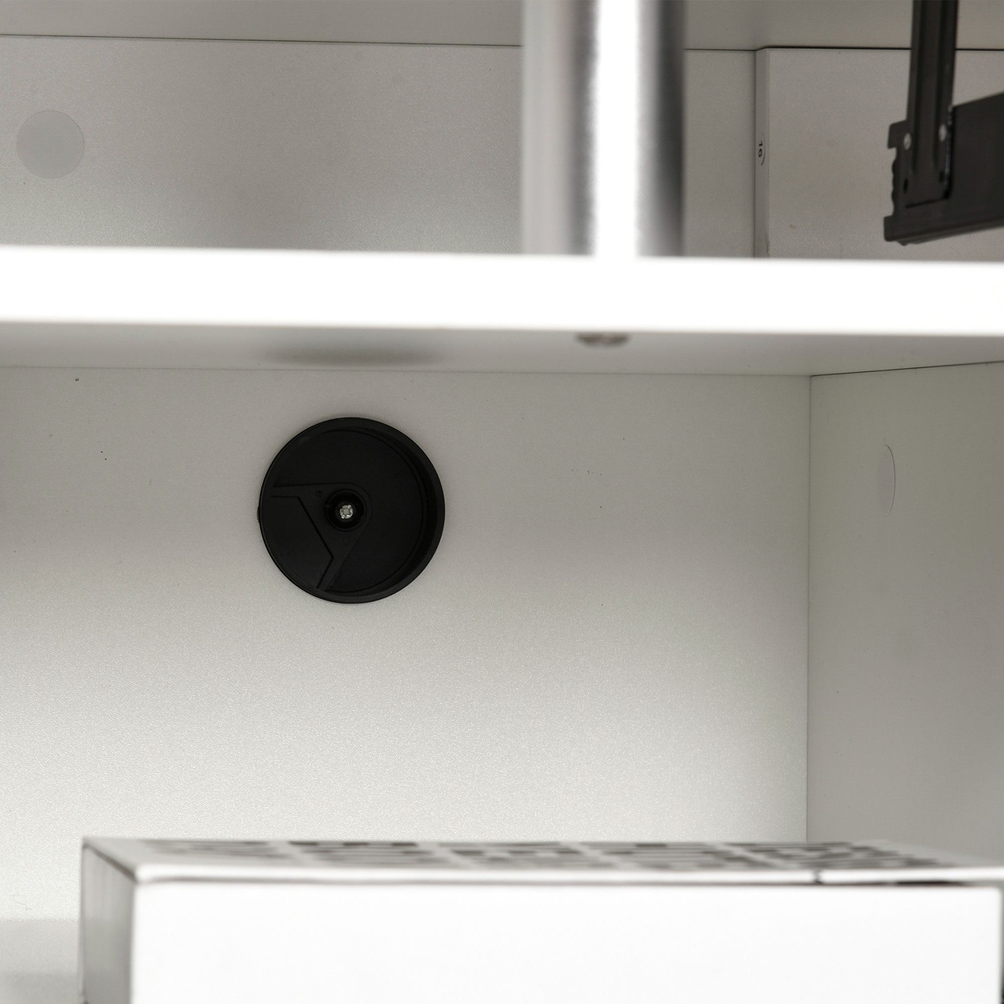 Bureau Informatique Design Multi-rangement Blanc - 9