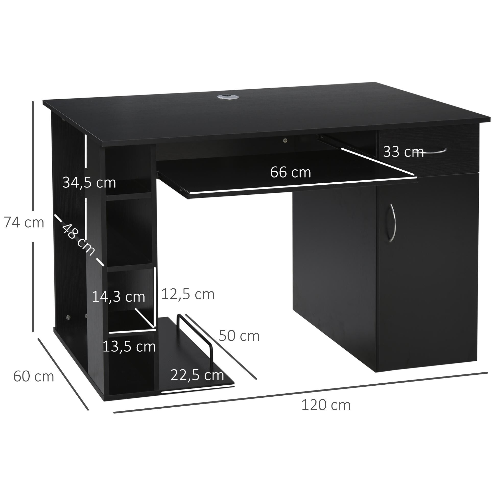 Bureau Informatique Design Multi-rangements - 3