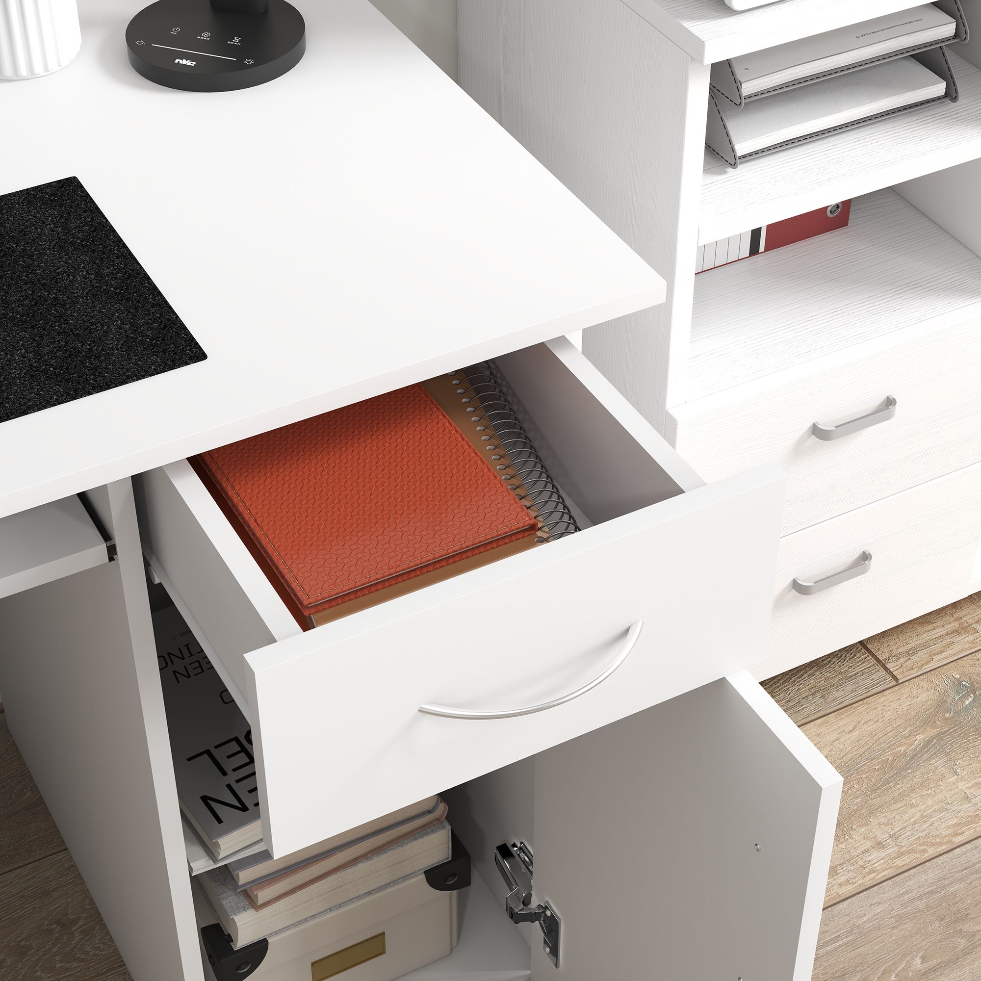 Bureau Informatique Design Multi-rangements - 8