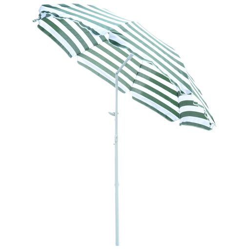 Parasol Inclinable Octogonal De Plage ? 180 Cm Tissu Polyester