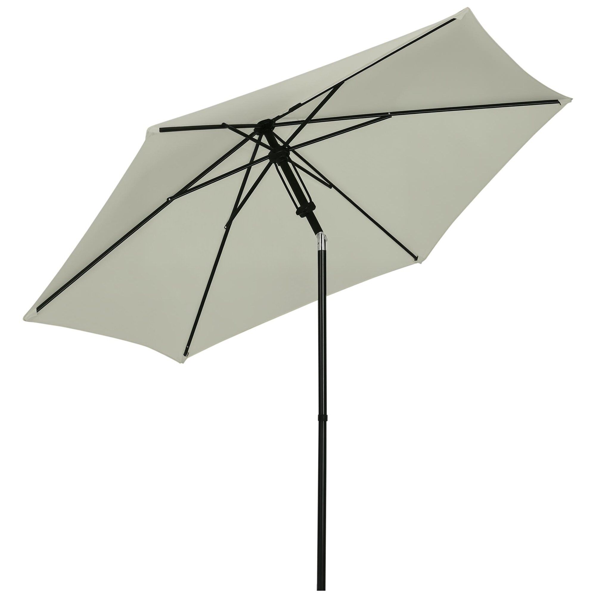 Parasol Inclinable Octogonal � 2,65 M Gris Clair