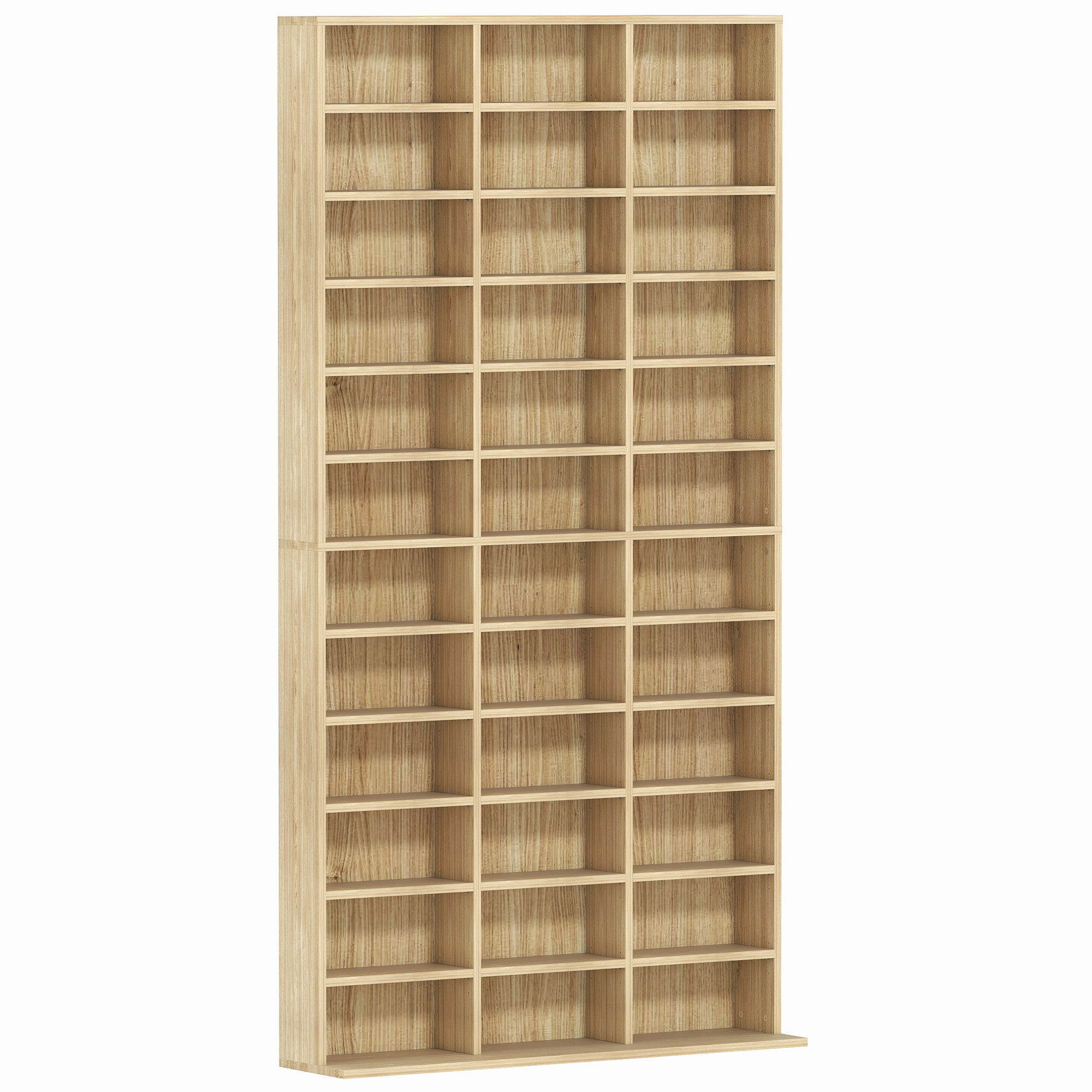 Rangements pour CD et DVD 36 compartiments MDF ch�ne