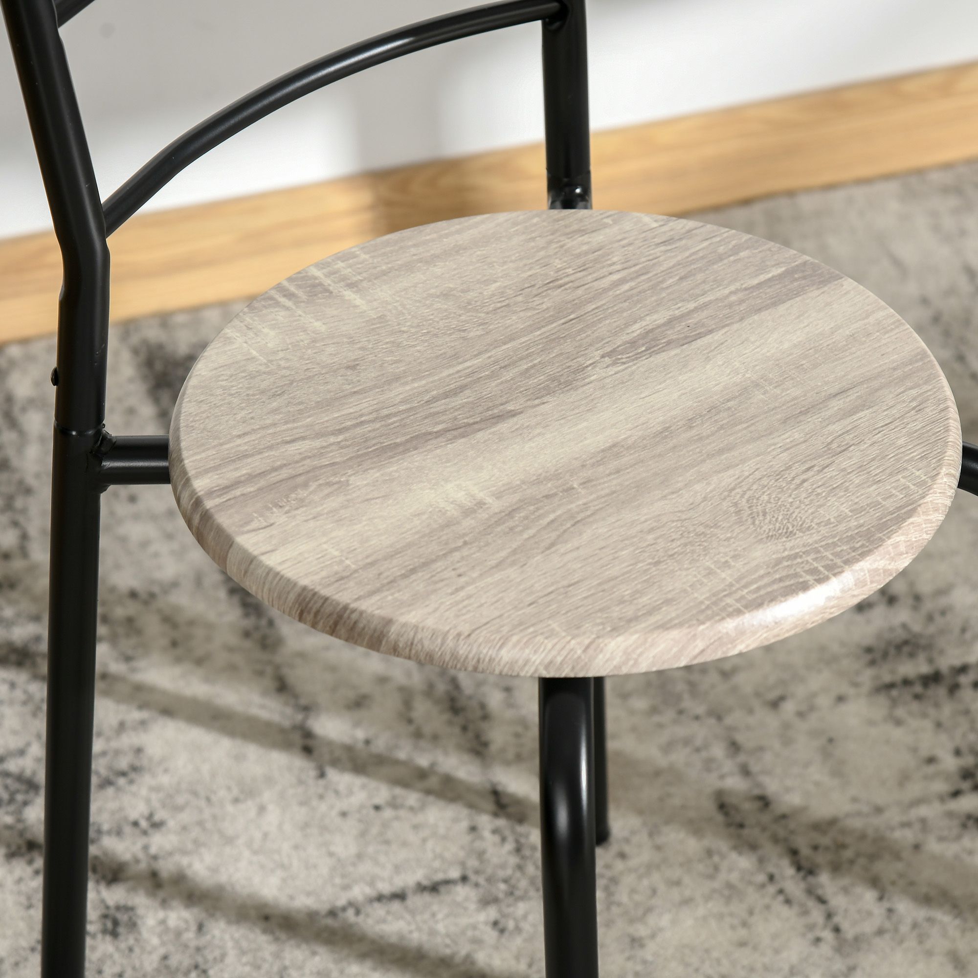 Ensemble table � manger extensible 3 pi�ces style industriel - 4