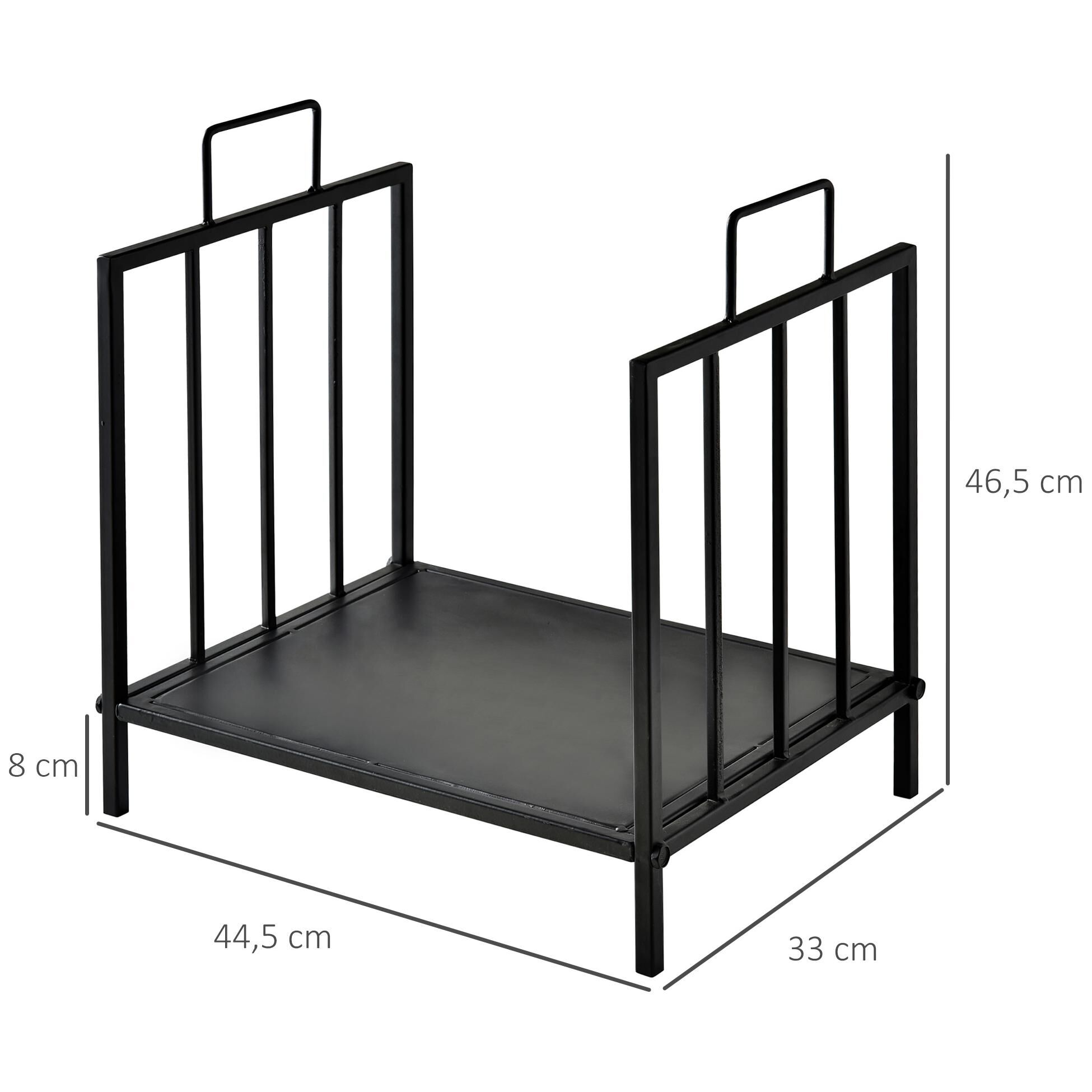 Range b�ches avec poign�es m�tal noir - 3