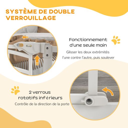 Barri�re De S�curit� Pour Chien - Barri�re � Pression Ajustable - Double Sy... - 4