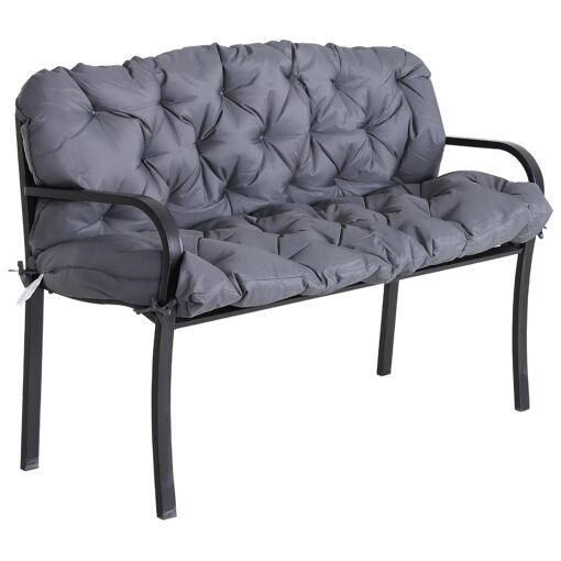 Coussin Banc De Jardin 3 Places Gris - 2
