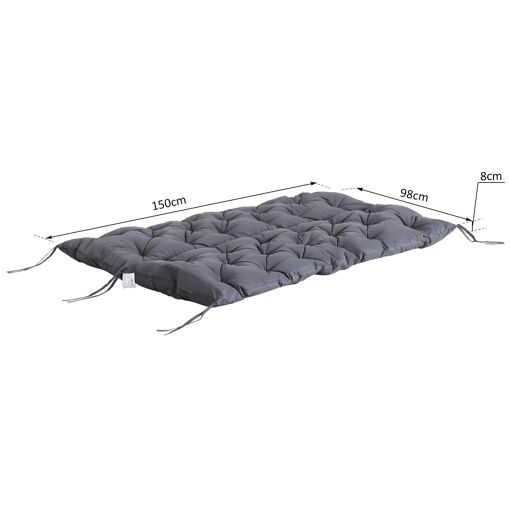 Coussin Banc De Jardin 3 Places Gris - 3