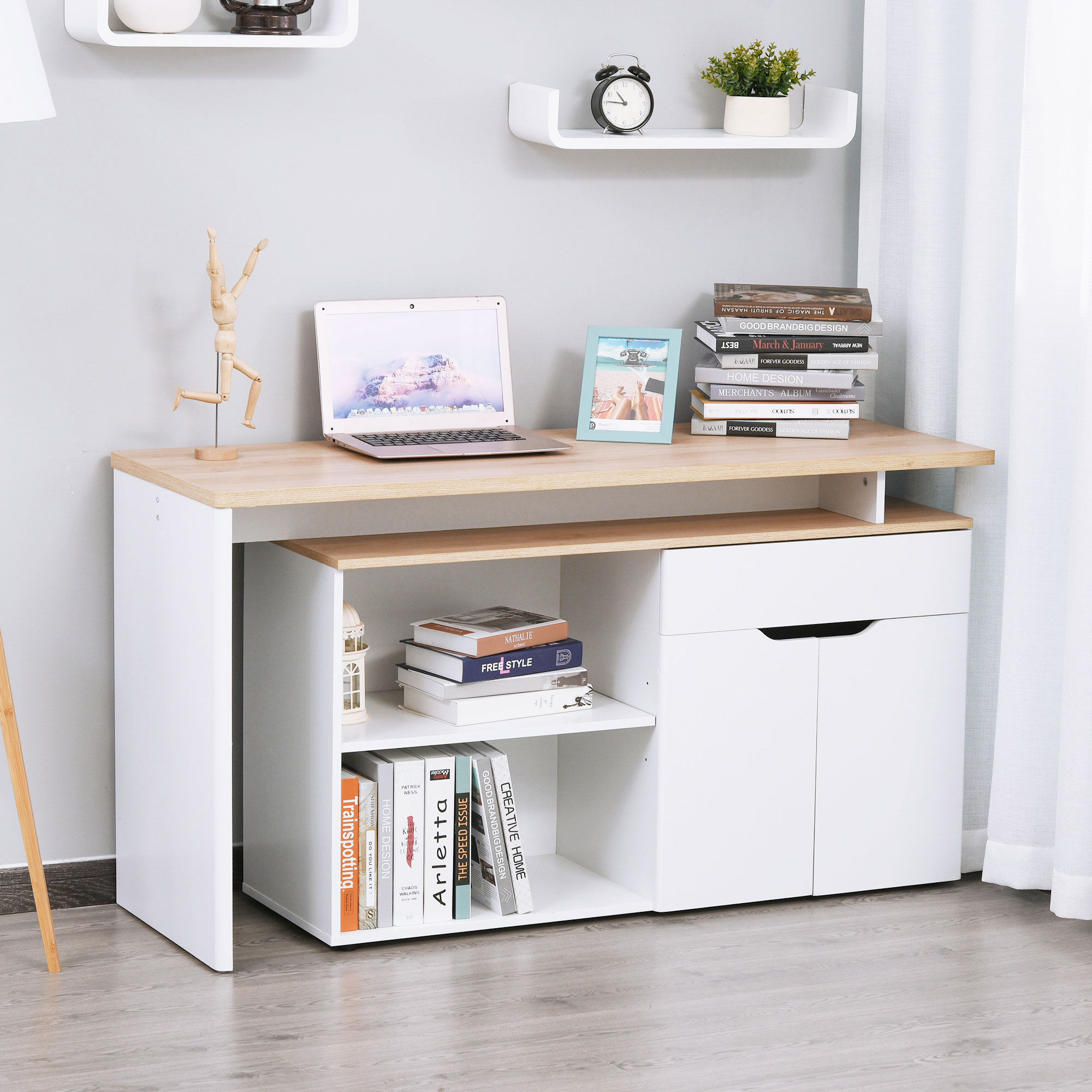 Bureau d'angle bureau informatique multim�dia modulable multi-rangement asp... - 4