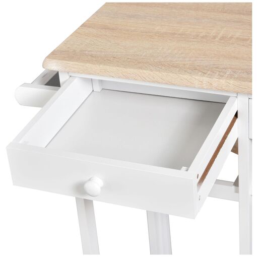 Ensemble table de bar pliable sur roulettes et 2 tabourets - 6
