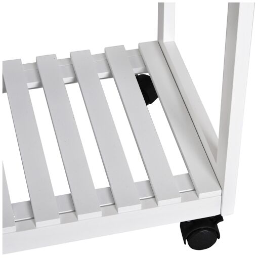 Ensemble table de bar pliable sur roulettes et 2 tabourets - 8
