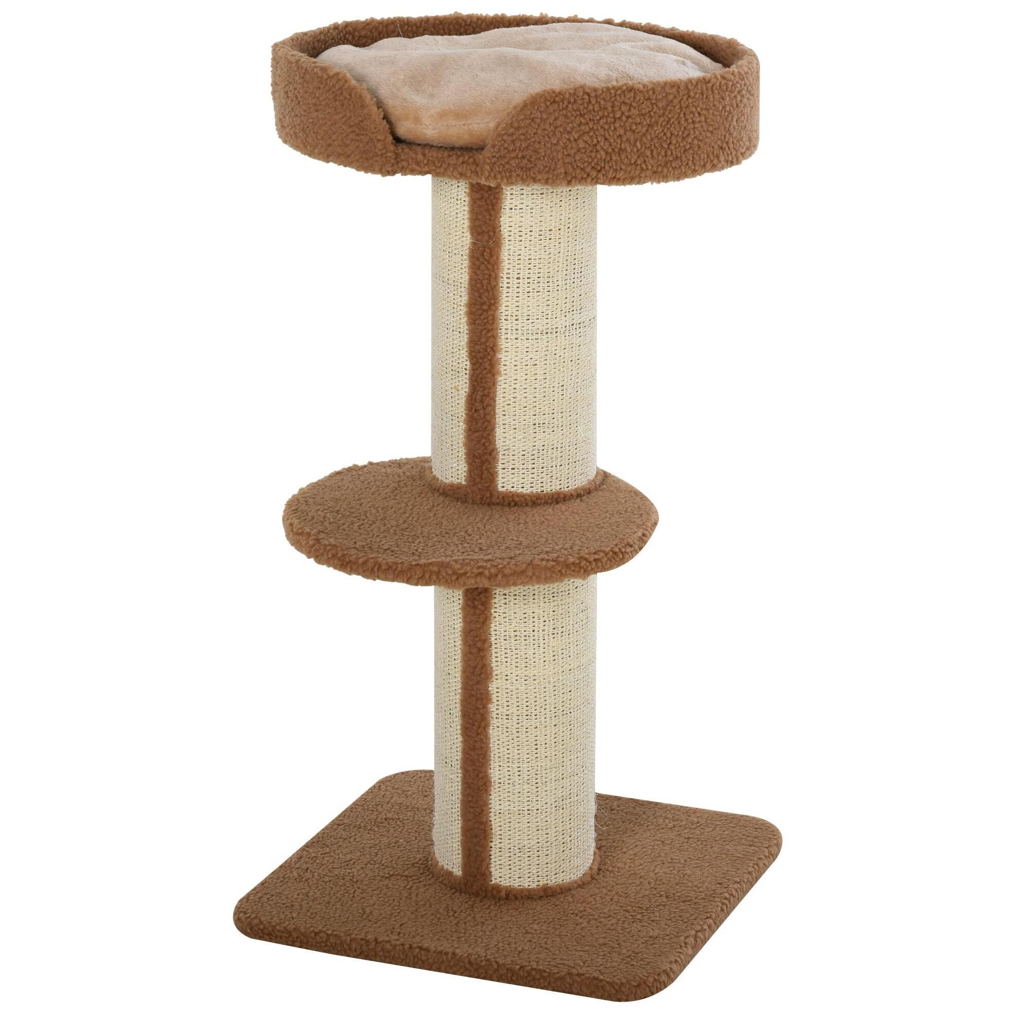 Arbre � Chat Avec Griffoir Centre D'activit�s 2 Plateformes Coussin Marron