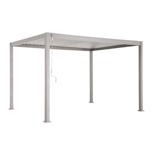 Pergola bioclimatique Evora Argile - 4 x 3 m -