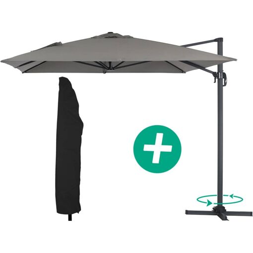 Parasol jardin d&eacute;port&eacute; Alu "Sun 4" - Rectangle - 3